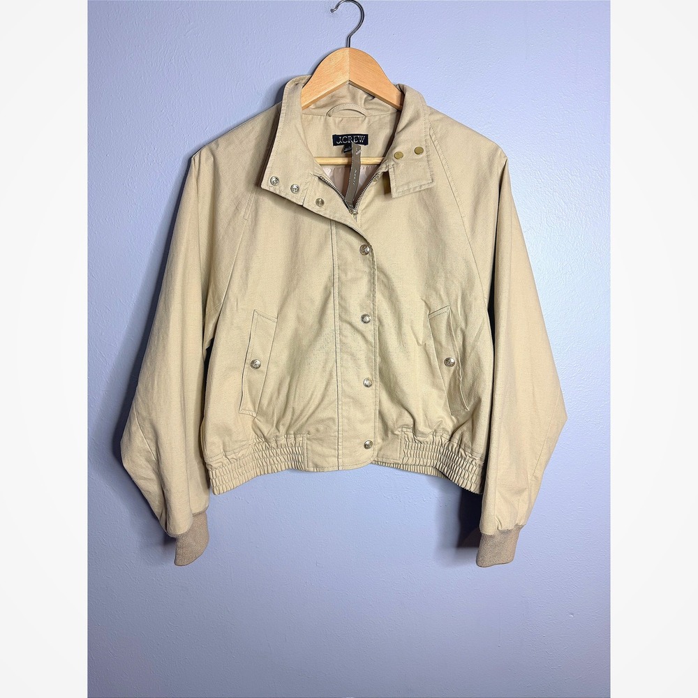 J. Crew Factory Beige Bomber Jacket
